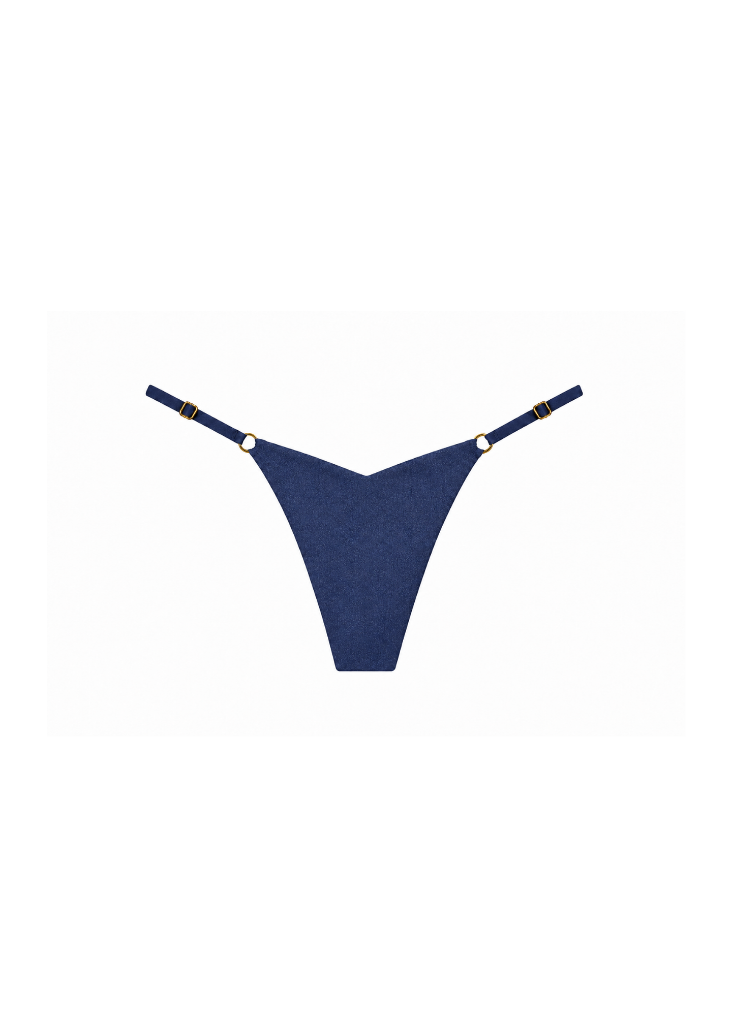 V Shape Thong Bottoms: Navy