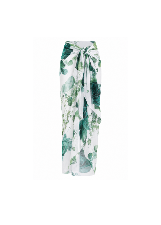 Long Sarong: Midnight Bloom