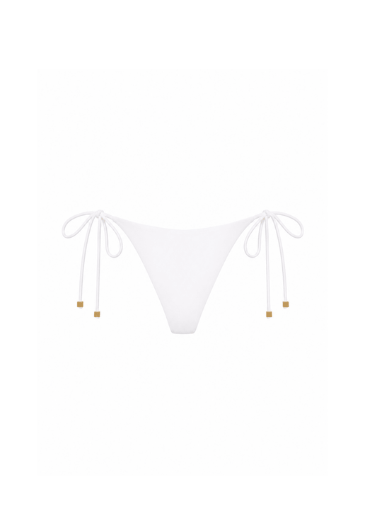 Cheeky Tie Side Bottom: White - Beyond Swim6-8bikini