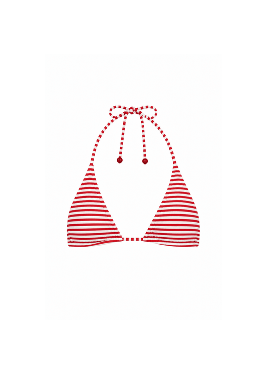 Curved Triangle Top - Strawberry Candy - Beyond SwimSmallbikini