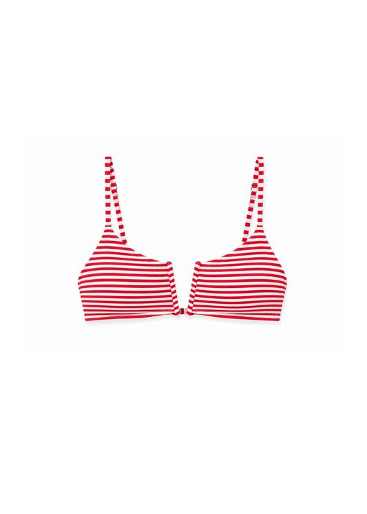 'V' Cut Bralet - Strawberry Candy - Beyond SwimSmallbikini